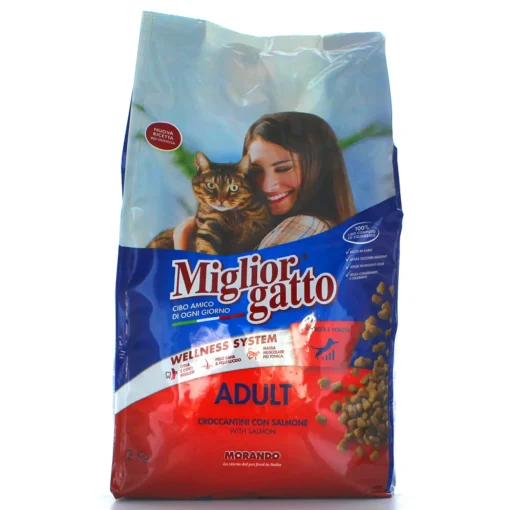 MIGLIOR GATTO ADULT CROCCANTINI SALMONE SACCO 2 KG