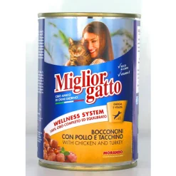 MIGLIOR GATTO BOCCONCINI POLLOeTACCHINO LATTINA 405 GRAMMI
