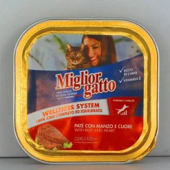 MIGLIOR GATTO PATE' MANZOeCUORE VASCHETTA 100 GRAMMI