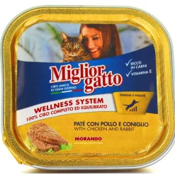 MIGLIOR GATTO PATE' POLLOeCONIGLIO VASCHETTA 100 GRAMMI