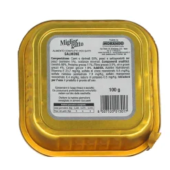 MIGLIOR GATTO PATE' SALMONE VASCHETTA 100 GRAMMI