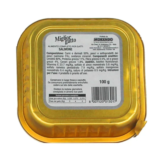 MIGLIOR GATTO PATE' SALMONE VASCHETTA 100 GRAMMI