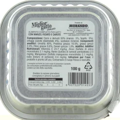 MIGLIOR GATTO STERILIZED MANZO, FEGATO e CAROTE VASCHETTA 100 GRAMMI