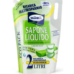 MIL MIL SAPONE LIQUIDO ALOE VERA RICARICA BUSTA 2 LT