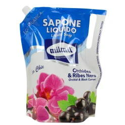 MIL MIL SAPONE LIQUIDO MANI RICARICA BUSTA ORCHIDEA & RIBES NERO 0,9 LITRI