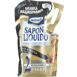 MIL MIL SAPONE LIQUIDO MANI RICARICA BUSTA ARGAN & MIELE 2 LITRI