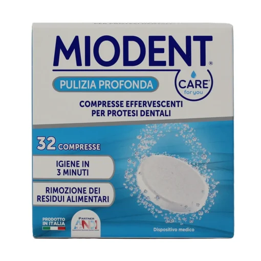 MIODENT 32 COMPRESSE EFFERVESCENTI PER PROTESI DENTALI  CAR FOR YOU