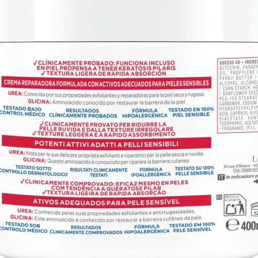 MIXA BODY UREA CICA REPAIR CREMA RIGENERANTE PELLE SECCA e IRREGOLARE VASO 400 ML