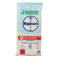 NAPISAN 40 SALVIETTE BIODEGRADABILI DISINFETTANTI CLASSIC