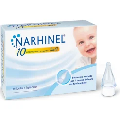 NARHINEL 10 RICAMBI USA E GETTA SOFT PER ASPIRATORE NASALE