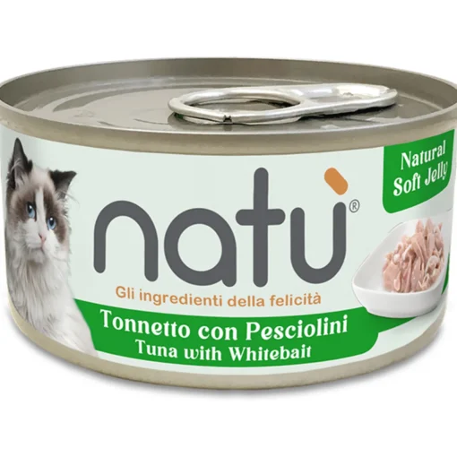 NATU' CAT TONNETTO CON PESCOLINI LATTINA 85 GRAMMI