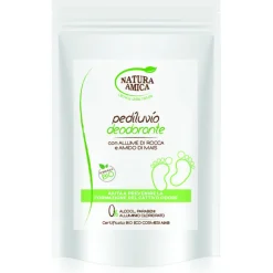 NATURA AMICA PEDILUVIO DEODORANTE CON ALLUME DI ROCCA E AMIDO DI MAIS BUSTA 120 grammi
