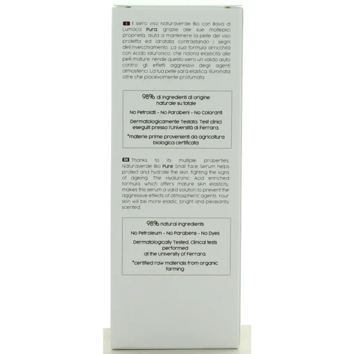 NATURAVERDE BIO BAVA DI LUMACA SIERO VISO RIGENERANTE INTENSIVO 60 ML