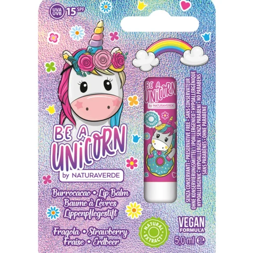 NATURAVERDE KIDS BE A UNICORN BURROCACAO SPF15 FRAGOLA 5,0 ML