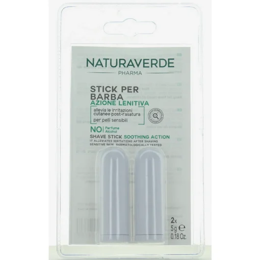 NATURAVERDE STICK BARBA EMOSTATICO 2 PZ