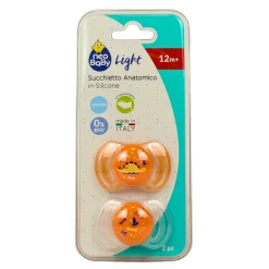 NEO BABY SUCCHIETTO 2 PEZZI ANATOMICO IN SILICONE GLOW MAXI 12m+