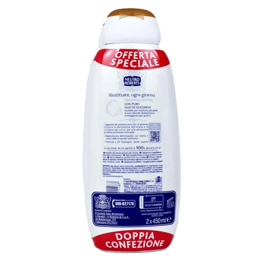 NEUTRO ROBERTS BAGNODOCCIA PELLE SENSIBILE CON AVENA E COCCO 450 ML - 2 PEZZI