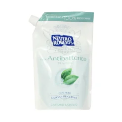 NEUTRO ROBERTS SAPONE LIQUIDO CON ANTIBATTERICO CON TE' VERDE BUSTA ECO 400 ML
