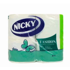 NICKY CARTA IGIENICA FASHION DECORATA & PROFUMATA 4 ROTOLI 4 VELI
