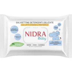 NIDRA BABY 72 SALVIETTE DETERGENTI DELICATE MANI, VISO, CAMBIO