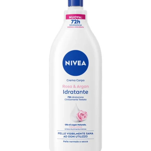 NIVEA BODY FLUIDA PUMP ROSA & ARGAN IDRATANTE PELLE NORMALE o SECCA 500 ML