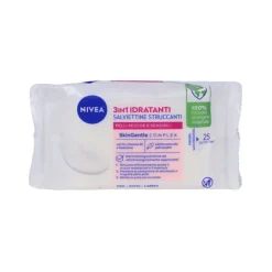NIVEA VISO 3 IN 1 IDRATANTI SALVIETTE STRUCCANTI BIODEGRADABILI PELLI SECCHE 25 PZ