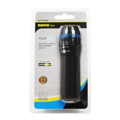 NOVA LINE TORCIA FLASHLIGHT LED 1W PLASTICA NERO/BLU TASCABILE