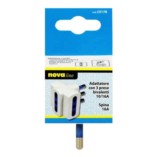 NOVALINE ADATTATORE 3 USC/3 PRESE BIV.T10/16AMP