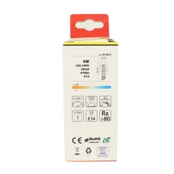NOVALINE LAMPADINA LED FILAMENTO OLIVA 4W=40W E14 RISPARMIO ENERGETICO 89%