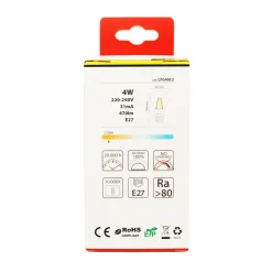 NOVALINE LAMPADINA LED FILAMENTO GOCCIA 4W=40 W E27 RISPARMIO ENERGETICO 87%