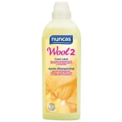 NUNCAS DETERSIVO BUCATO A MANO E LAVATRICE LIQUIDO WOOL 2 LANA E CAPI DELICATI BALSAMO RIGENERANTE 750 ML