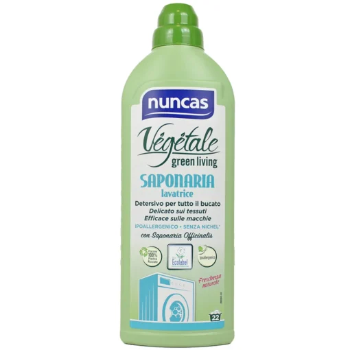 NUNCAS DETERSIVO BUCATO LAVATRICE LIQUIDO CAPI DELICATI CON SAPONARIA 1 LITRO