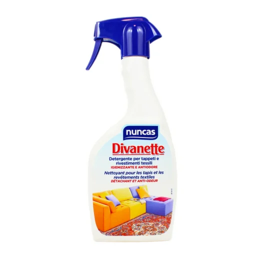 NUNCAS DIVANETTE DETERGENTE TAPPETI E TESSILI IGIENIZZANTE E ANTIODORE TRIGGER 500 ML