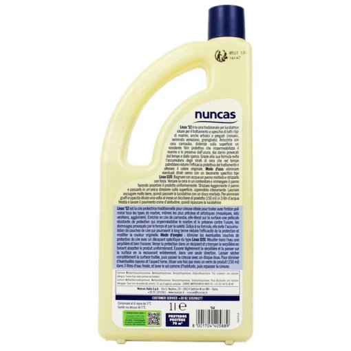 NUNCAS LIVAX 52 CERA PAVIMENTI MARMO E PIETRE NATURALI 1 LT