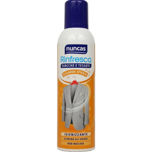 NUNCAS RINFRESCA GIACCHE E TESSUTI SPRAY 250 ML.
