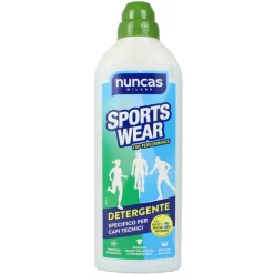 NUNCAS SPORTS WEAR DETERSIVO BUCATO LIQUIDO CAPI SPORTIVI 10 LAVAGGI 750 ML