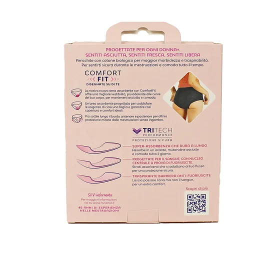 NUVENIA INTIMA WEAR MUTANDINE MESTRUALI BLACK TAGLIA XL