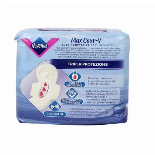 NUVENIA SOTTILE GOODNIGHT CON ALI FLUSSO MOLTO ABBONDANTE 10 PZ  ASSORBENTI