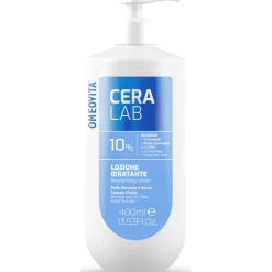 OMEOVITA CERALAB 10% LOZIONE IDRATANTE GLICERINA, CERAMIDI, ACIDO IALURONICO PER PELLE NORMALE e SECCA PUMP 400 ML