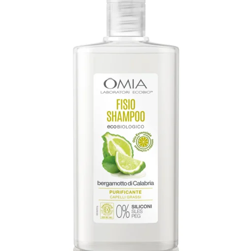 OMIA ECO BIOLOGICO FISIO SHAMPOO BERGAMOTTO DI CALABRIA PURIFICANTE CAPELLI GRASSI 200 ML