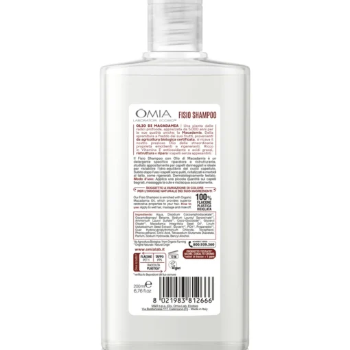 OMIA ECO BIOLOGOCO FISIO SHAMPOO OLIO DI MACADAMIA 200 ML