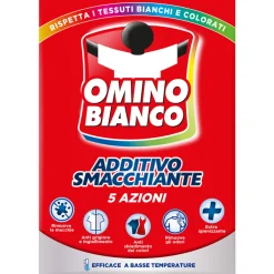 OMINO BIANCO ADDITIVO SMACCHIANTE 5 AZIONI POLVERE 500 GRAMMI