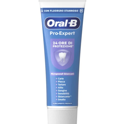ORAL B DENTIFRICIO PRO-EXPERT 24H DI PROTEZIONE MICROGRANULI SBIANCANTI 75 ML