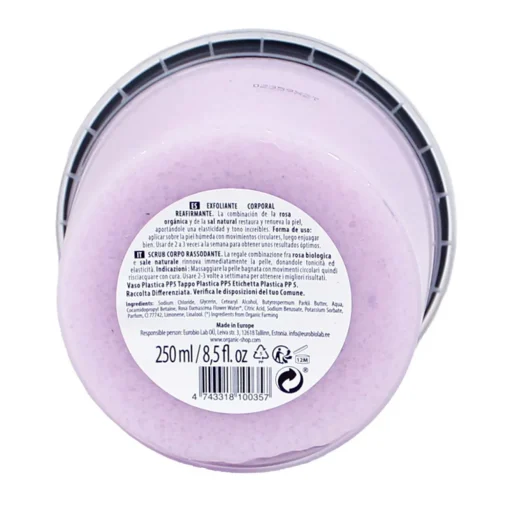 ORGANIC SHOP SCRUB CORPO EXFOLIANTE ROSA SAL VASO 250 ML