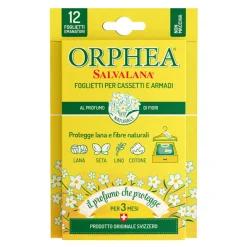 ORPHEA SALVALANA ANTI TARME FOGLIETTI EMANATORI FIORI 12 PZ