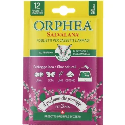 ORPHEA SALVALANA ANTI-TARME 12 FOGLIETTI ARMADI E CASSETTI PATCHOULI DELLA MALESIA