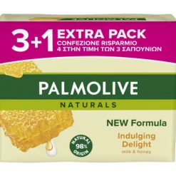 PALMOLIVE SAPONE SOLIDO MILK & HONEY 4 PEZZI da 90grammi