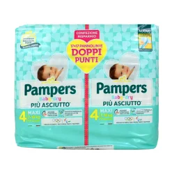 PAMPERS BABY DRY 4 MAXI 7-18 KG 17+17 PEZZI PACCO DOPPIO