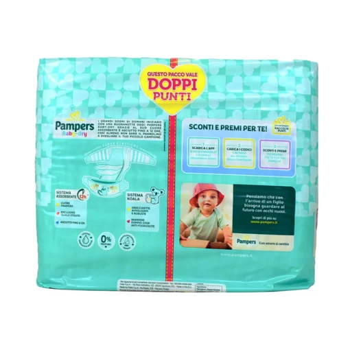 PAMPERS BABY DRY 4 MAXI 7-18 KG 17+17 PEZZI PACCO DOPPIO