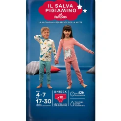 PAMPERS IL SALVA PIGIAMINO 4-7 ANNI 17-30 KG UNISEX 10 PEZZI